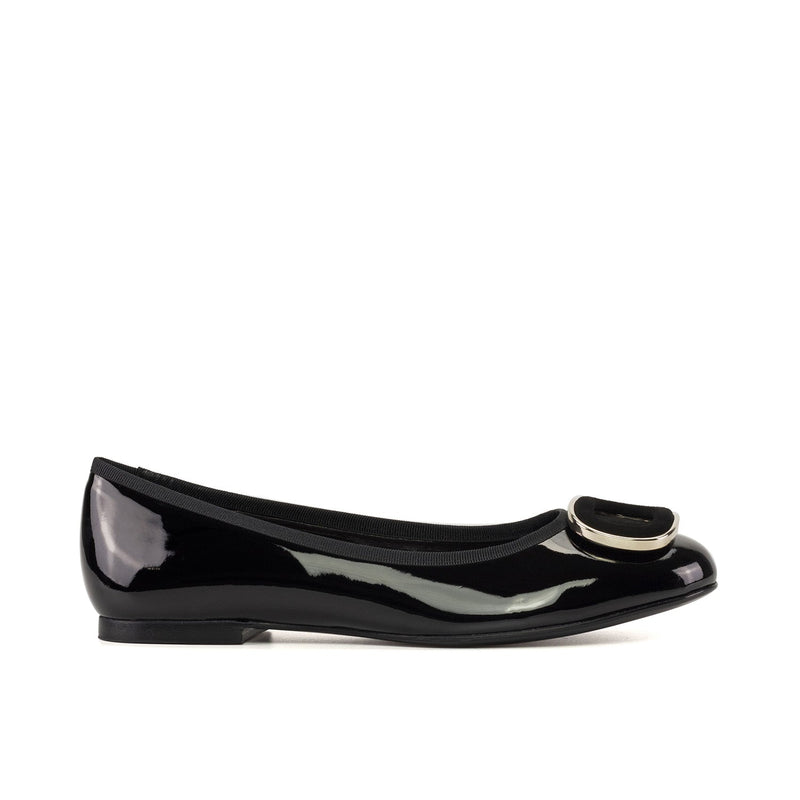 Ambrogio Bespoke Custom Women's Shoes Black Suede / Patent Leather Rome Sandals (AMBW1134)-AmbrogioShoes