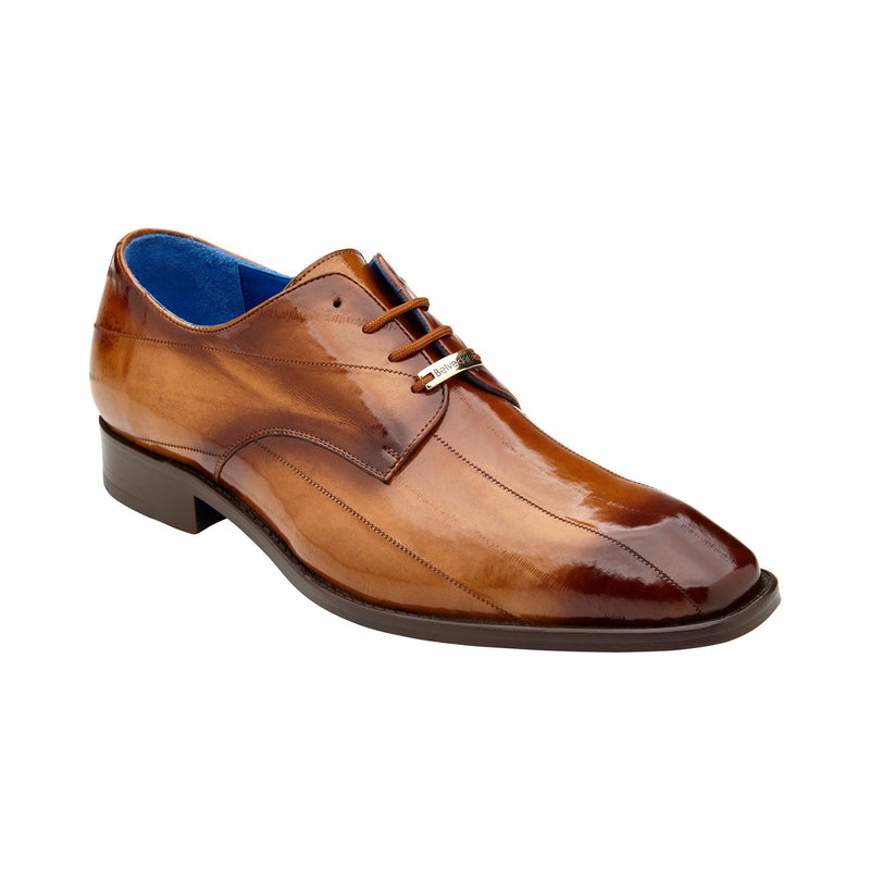 Belvedere Italo D05 Men's Shoes Camel Genuine Eel Casual Derby Oxfords (BV3132)-AmbrogioShoes
