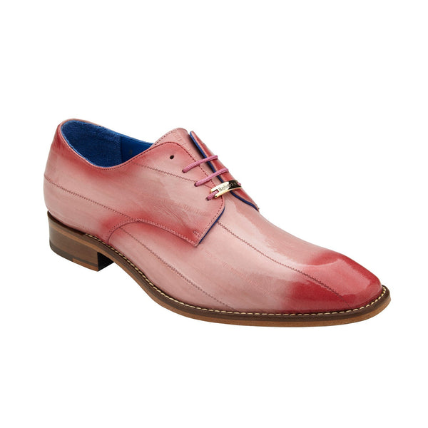 Belvedere Italo D05 Men's Shoes Pink Genuine Eel Casual Derby Oxfords (BV3134)-AmbrogioShoes