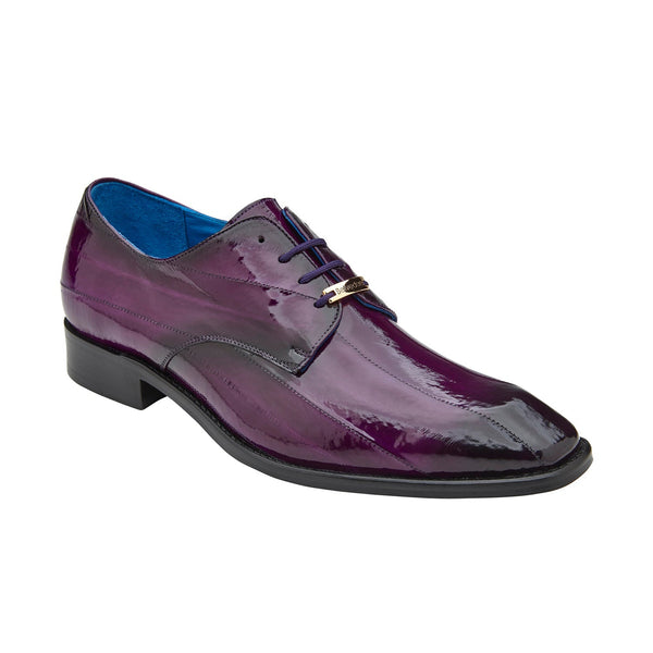 Belvedere Italo D05 Men's Shoes Purple Genuine Eel Casual Derby Oxfords (BV3135)-AmbrogioShoes
