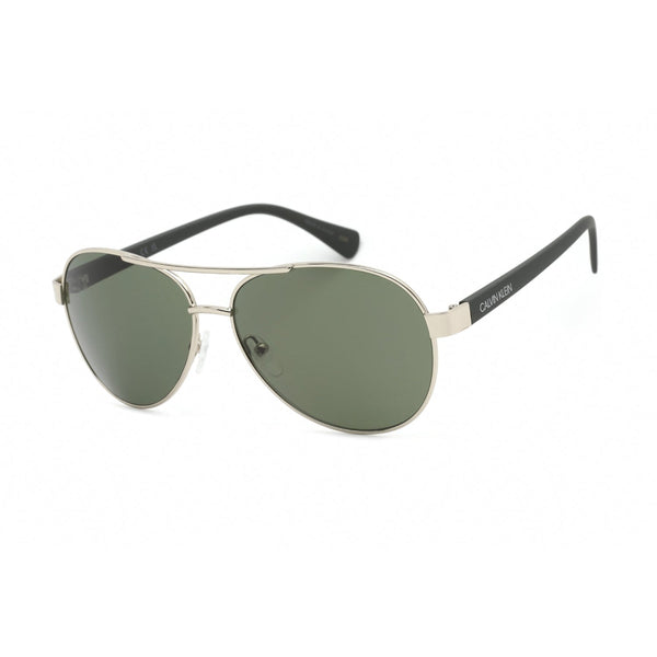 Calvin Klein Retail CK19316S Sunglasses Silver / Green-AmbrogioShoes