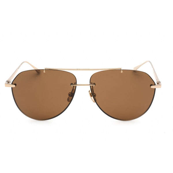 Chopard SCHF20M Sunglasses Shiny Grey Gold / Brown-AmbrogioShoes