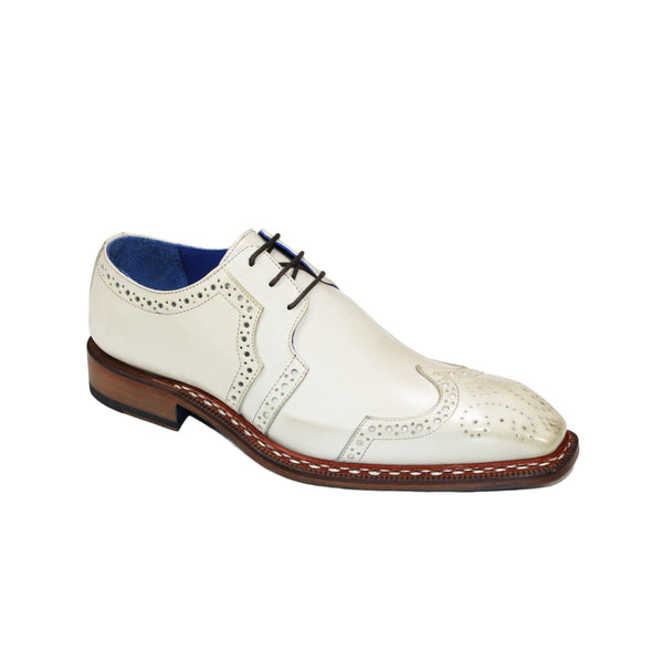 Emilio Franco Marco Men's Shoes Bone Calf-Skin Leather Oxfords (EF1197)-AmbrogioShoes