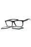 61861W - Matte Brown/Clear with Grey Clip-On