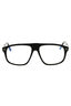 001 - shiny black/clear/blue-light block lens
