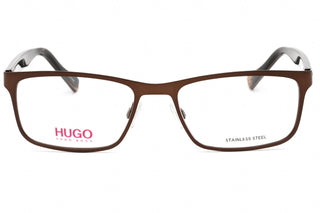 HUGO HG 0151 Eyeglasses Matte Brown/Clear demo lens-AmbrogioShoes