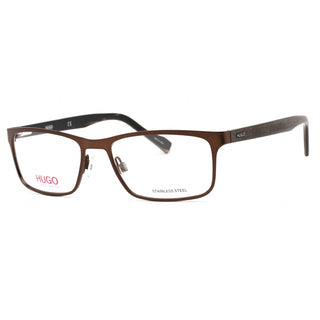 HUGO HG 0151 Eyeglasses Matte Brown/Clear demo lens-AmbrogioShoes