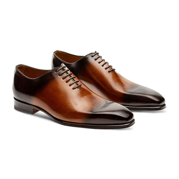 Jose Real Colonial H102 Men's Shoes Two-Tone Brown Calf-Skin Leather Whole-Cut Oxfords (RE2241)-AmbrogioShoes