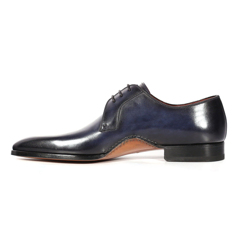 Magnanni 24834 Hayos Men's Shoes Navy Laser Print / Calf-Skin Leather Derby Oxfords (MAGS1133)-AmbrogioShoes