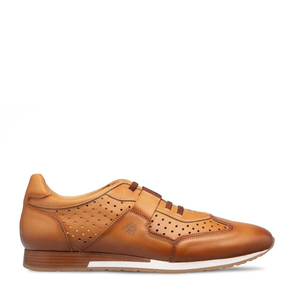 Mezlan A20729 Men's Shoes Tan Calf-Skin Leather Laceless Casual Sneakers (MZ3628)-AmbrogioShoes