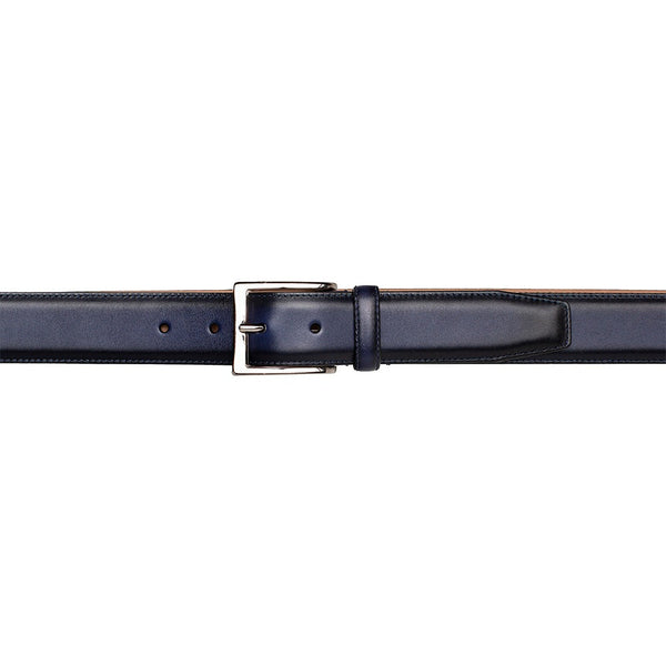 Mezlan AO11522 Blue Classic Patina Calf-Skin Leather Men's Belt (MZB1236)-AmbrogioShoes
