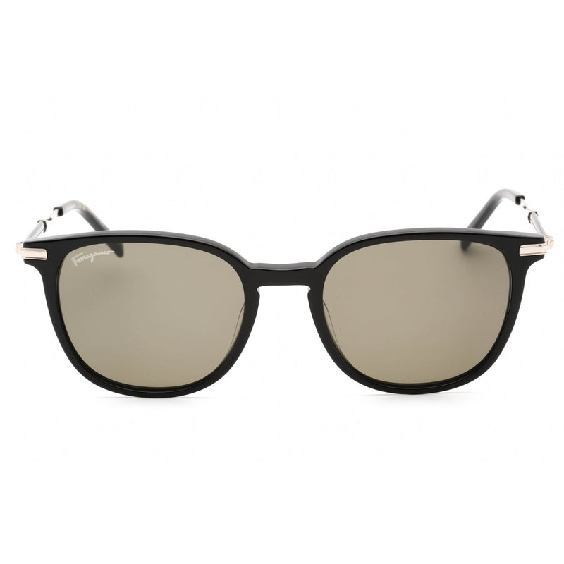 Salvatore Ferragamo SF1015S Sunglasses BLACK/Green Grey-AmbrogioShoes
