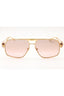 10027E - Gold / Light Pink With Silver Tone Mirror
