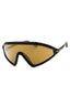01G - shiny black / brown mirror