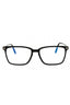 001 - shiny black/clear/blue-light block lens