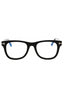 001 - shiny black/clear/blue-light block lens