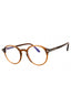 048 - shiny dark brown / clear/blue-light block lens