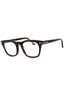 052 - dark havana/clear/blue-light block lens