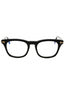 001 - shiny black/clear/blue-light block lens