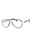 001 - shiny black/clear/blue-light block lens