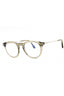 096 - shiny dark green/clear/blue-light block lens