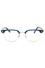 090 - shiny blue/clear/blue-light block lens