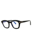 001 - shiny black/Clear/Blue-light block lens