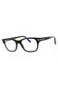 001 - shiny black/clear/blue-light block lens