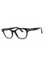 001 - shiny black/clear/blue-light block lens