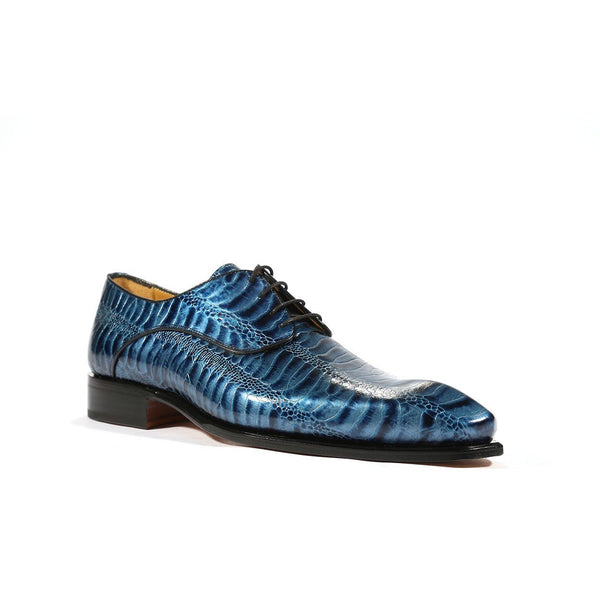 Ambrogio Bespoke Custom Men's Shoes Brown & Cognac Ostrich & Calf-Skin –  AmbrogioShoes