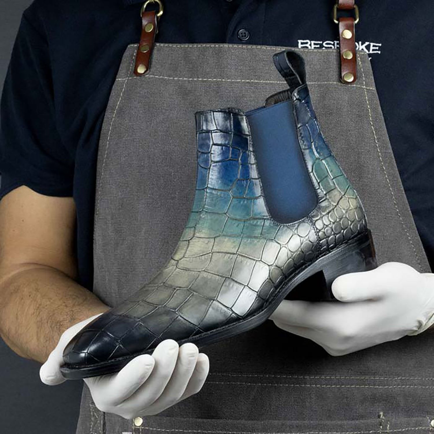 scheren bereik diep Ambrogio Bespoke Men's Shoes Three-Tone Crocodile Print / Pretoria Pat –  AmbrogioShoes