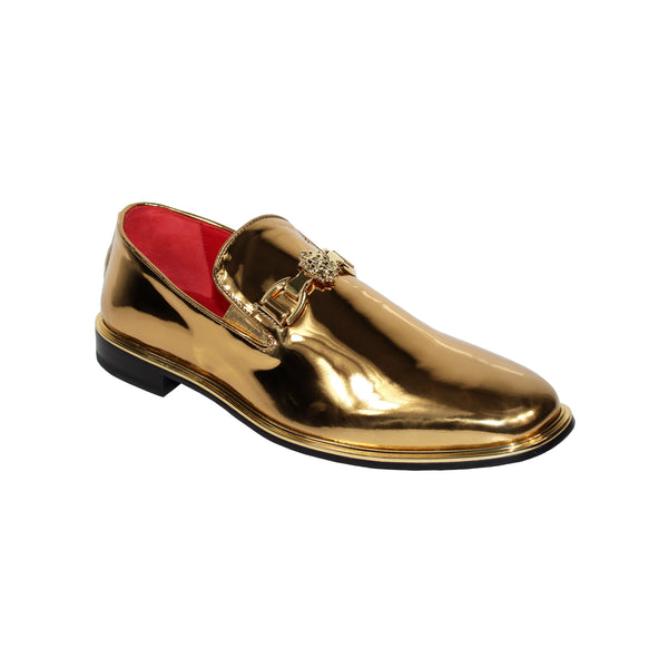 Emilio Franco EF335 Men's Shoes Gold Calf Mirror Finish Formal Loafers (EFC1034)-AmbrogioShoes