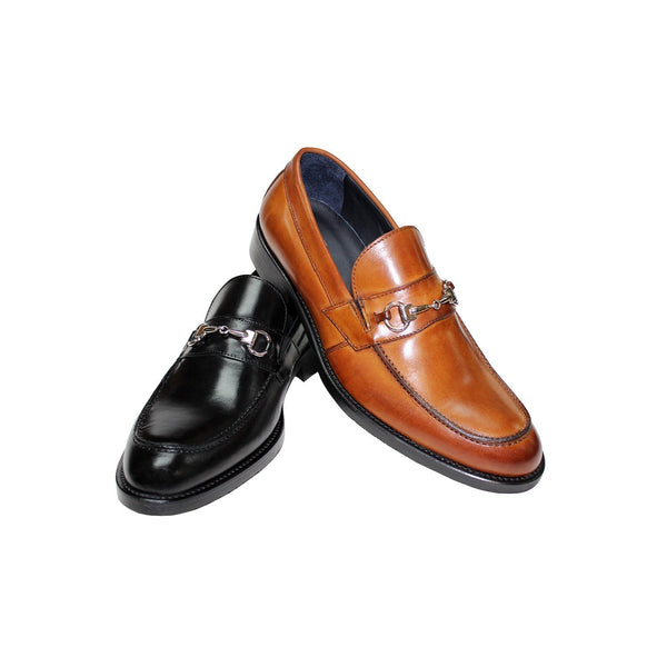Firmani Ben Men's Shoes Cognac Calf-Skin Leather Loafers (FIR1001)-AmbrogioShoes