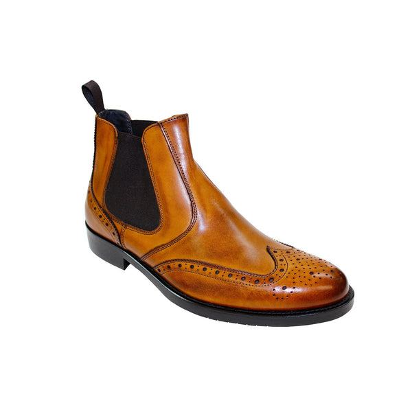 Firmani Michael Men's Shoes Brandy Calf-Skin Leather Boot (FIR1009)-AmbrogioShoes