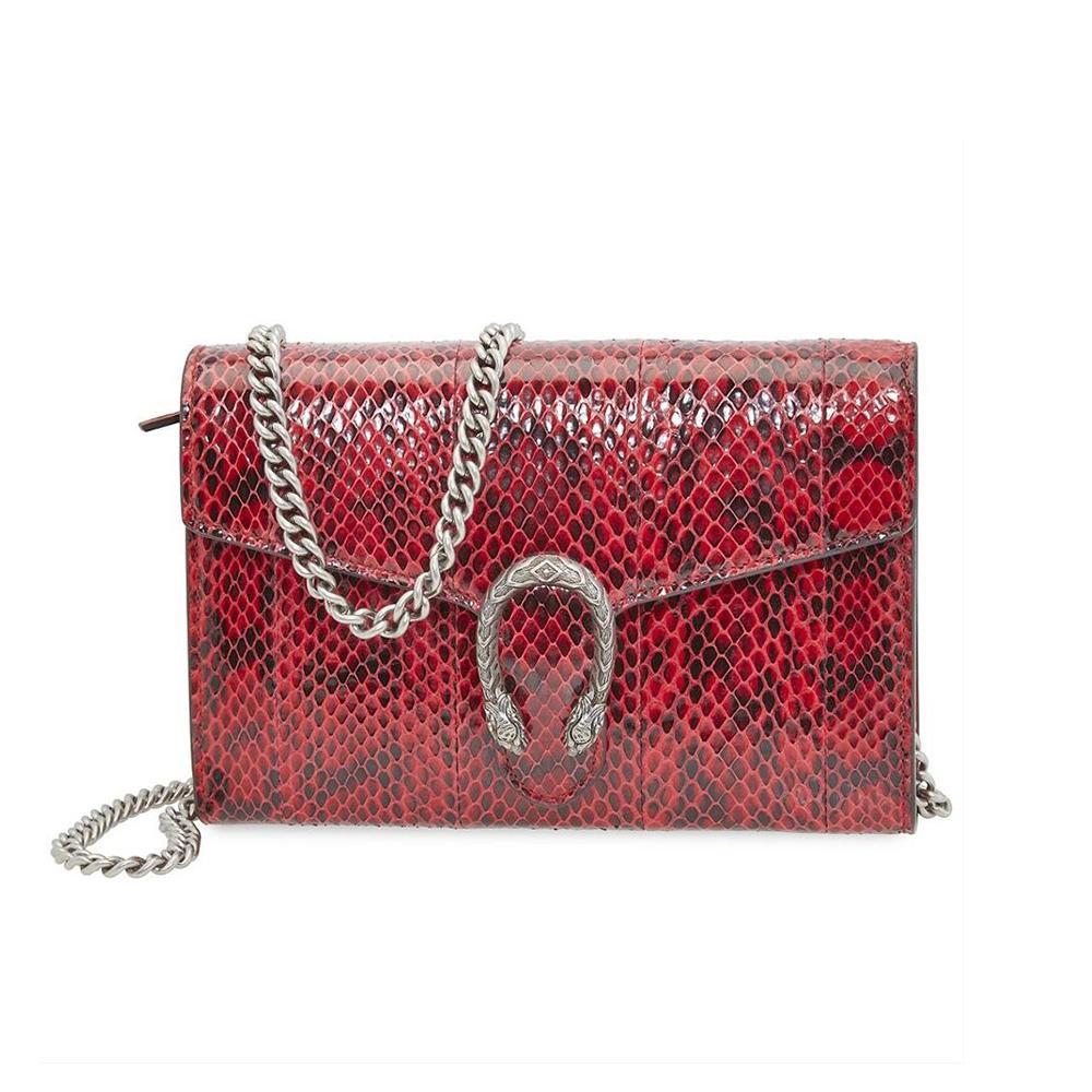 Gucci 401231 0416 Dionysus Red Exotic Snake Skin Shoulder Bag – AmbrogioShoes