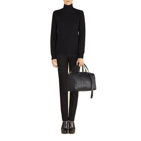 Gucci 449646 000926 GG Boston Women's Black Microguccissima Calf-Skin Leather Handbag (GG2059)-AmbrogioShoes