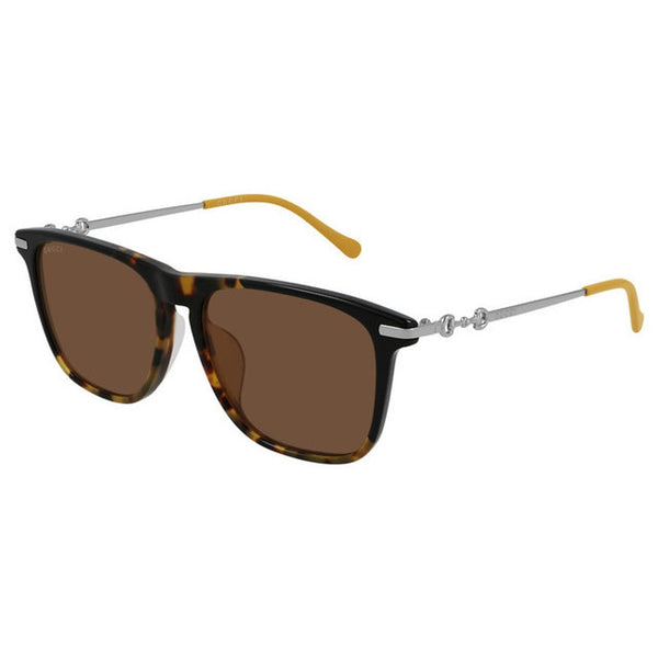 Gucci Rectangle-Frame Metal / Acetate Sunglasses GG0915SA-004 Men's-AmbrogioShoes