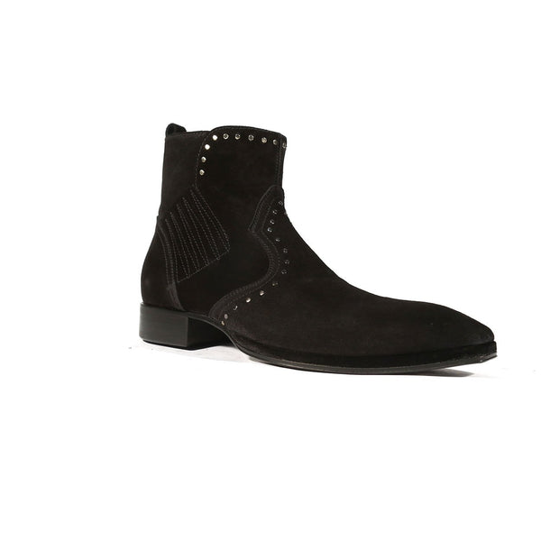 Jo Ghost 2129 Men's Shoes Black Suede Leather Boots (JG5260)-AmbrogioShoes