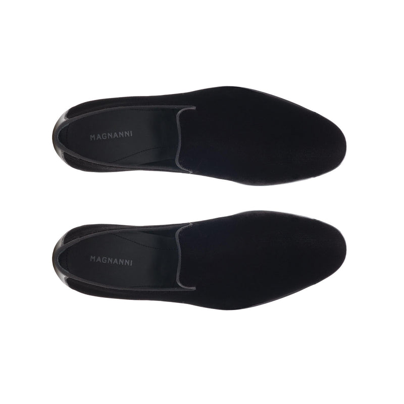 Magnanni Jareth 22334 Men's Shoes Black Velvet Formal/Dress Loafers (MAGS1118)-AmbrogioShoes