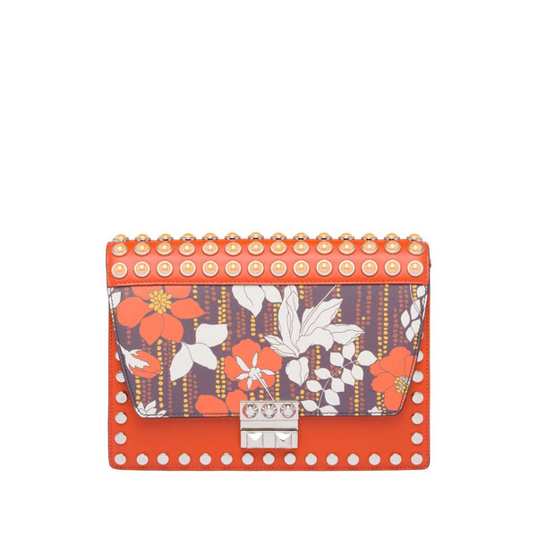 Prada Special Edition 1BD120-2CE9 Women's Orange Elektra Leather Shoulder Bag (PR1010)-AmbrogioShoes