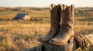 Exotic leather boots for ranch and western wear