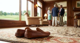 Driver shoes for golf course clubhouses