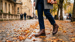 Brogue boots for autumn business outfits
