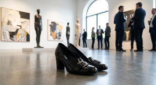 Designer shoes from Prada for art gallery openings