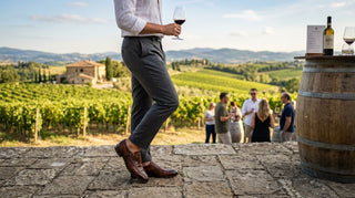 Italian leather shoes for wine tasting events