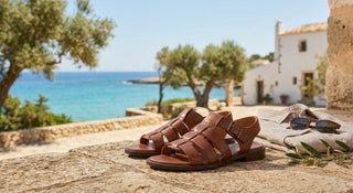 Men's dress sandals for Mediterranean vacations