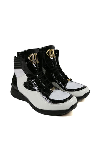 Mauri 8401 Flash Crocodile Skin / Ostrich Leg / Patent High-Top Sneakers (MA5456)