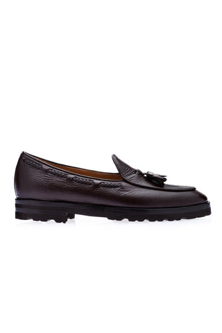 SUPERGLAMOUROUS Tangerine 8-T Deer-Skin Leather Belgian Tassel Loafers (SPGM1142)