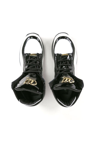 Mauri 8401 Flash Crocodile Skin / Ostrich Leg / Patent High-Top Sneakers (MA5456)
