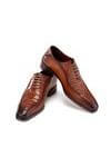 Paul Parkman 94 Croco Embossed Leather Bicycle Toe Oxfords (PM6368)
